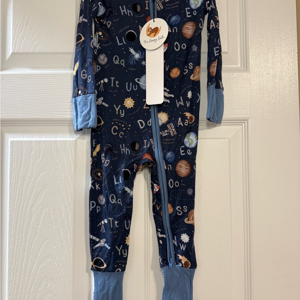 The Snuggy Store Alphabet Space Footie - Navy
